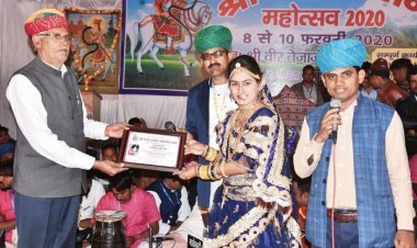 श्री तेजा दर्शन महोत्सव 2020 में शान्ति चौधरी राजस्थान नृत्य कला रत्न से सम्मानित