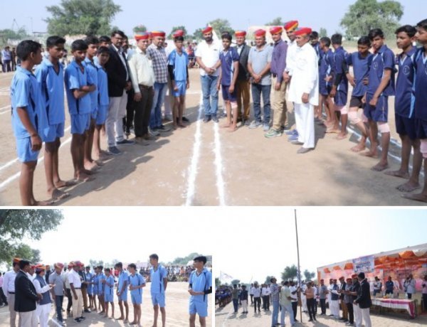 जिला स्तरीय खो खो प्रतियोगिता का उदघाटन कराणी में श्रीराम आदर्श बाल विद्या मंदिर उ.मा. विद्यालय में हुआ