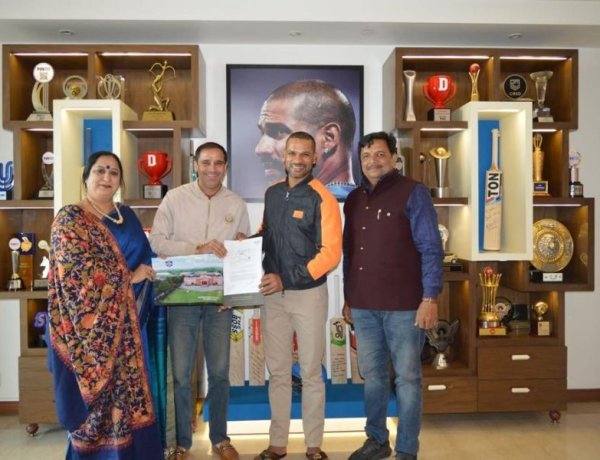 शिखर धवन के डा वन स्पोर्ट्स ने ब्लूमिंग डेल्स इंटरनेशनल स्कूल श्री गंगानगर के साथ किया राजस्थान की पहली विश्व स्तरीय खेल प्रशिक्षण अकादमी का शुभारंभ