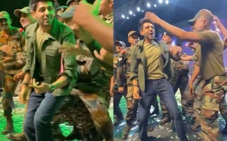 चंदू चैंपियन प्रमोशन के दौरान जवानों के साथ नाचे कार्तिक आर्यन! वीडियो किया शेयर