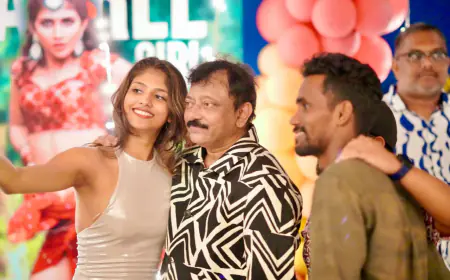 फिल्म 'साड़ी' की टीम सहित राम गोपाल वर्मा ने अभिनेत्री आराध्या देवी का जन्मदिन मनाया