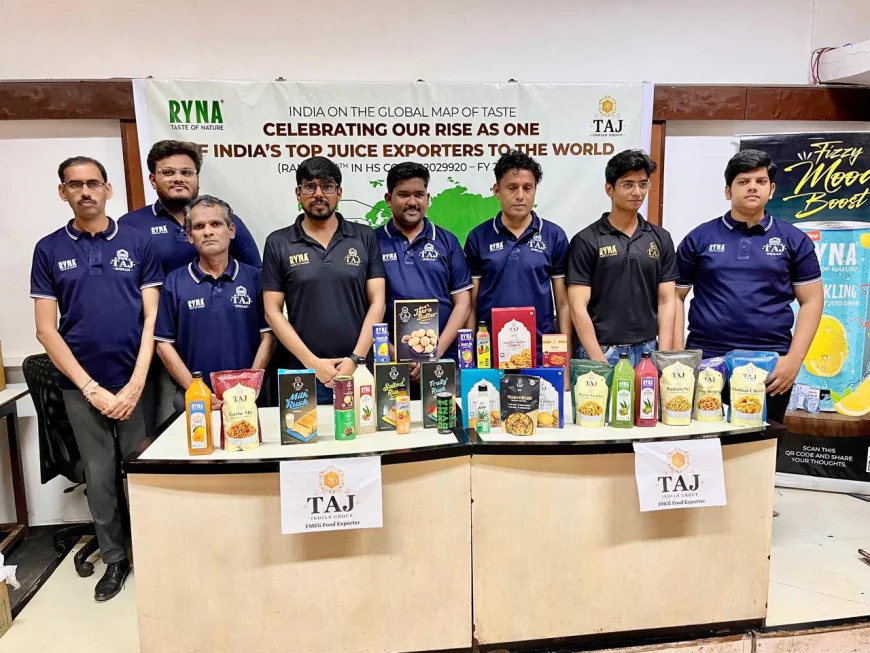 ताज इंडियन ग्रुप अपने परिचालन के पहले वर्ष में ही भारत के शीर्ष 4 जूस निर्यातकों में हुआ शामिल   